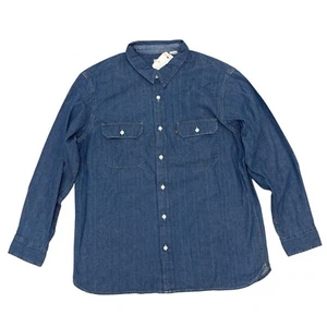 Levi's Relaxed Fit Classic Worker Shirt 'Sutter' Medium Wash 100% Cotton Denim - Picture 1 of 8