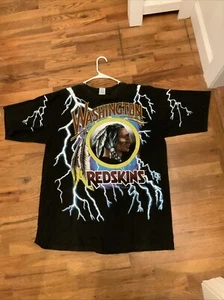 Vintage Washington Redskins Lighting AOP Salem Sportswear Shirt Xl! - Picture 1 of 7
