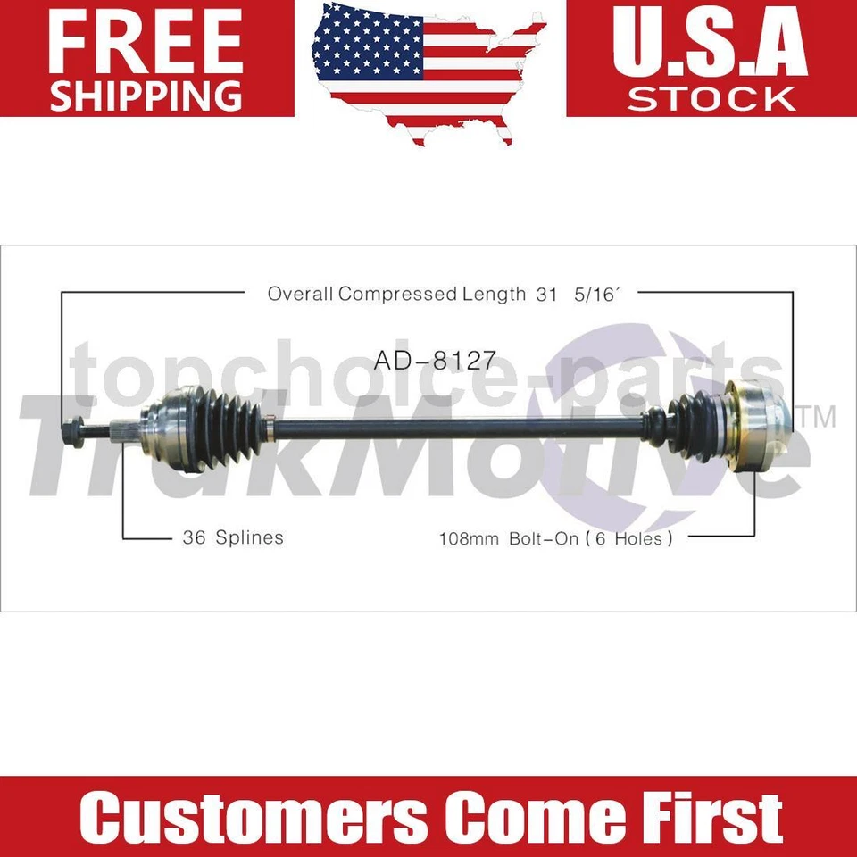 OE Front Right CV Axle For Volkswagen Passat CC 2.0L Manual Trans 2009 2010 - Image 1 of 1