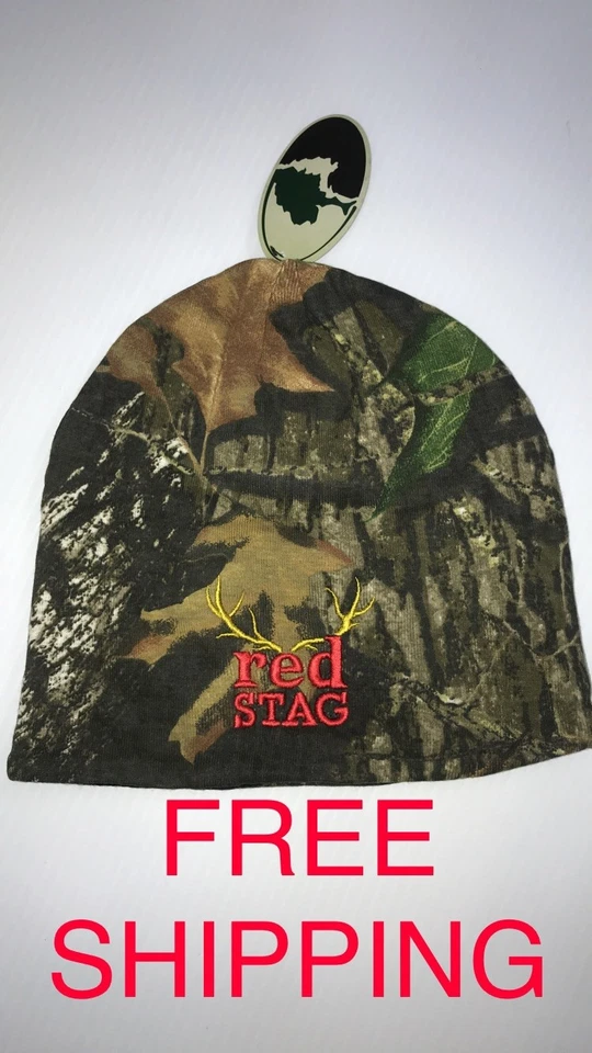 Red Stag Jim Beam Mossy Oak Camo Knit Beanie Hat - Image 1 of 1