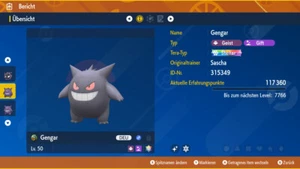 Brillante/No Brillante Gengar Stellar 6 Dv/Ev Max Pokémon Carmesino/Púrpura - Imagen 1 de 29