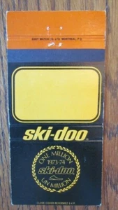 SNOWMOBILE 1973 MATCHBOOK MATCHCOVER: BOMBARDIER SKI-DOO DEALER -E21 - Picture 1 of 3