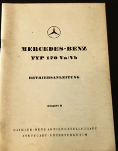 Betriebsanleitung Mercedes Benz Typ 170 Va/Vb - Bild 1 von 3