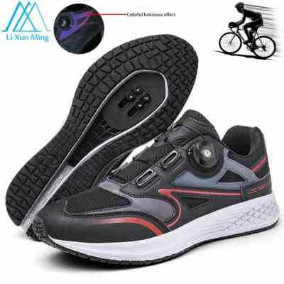 Zapatos de ciclismo planos Mtb para hombre tacos velocidad carretera bicicleta zapatos deporte senderismo tenis Foto 1 de 4