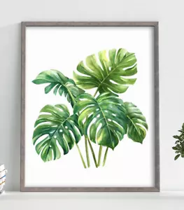 Botanischer Wandbilddruck, Grünzeugdruck, Blätter Wandbild Deko, Natur Kunst - Bild 1 von 2