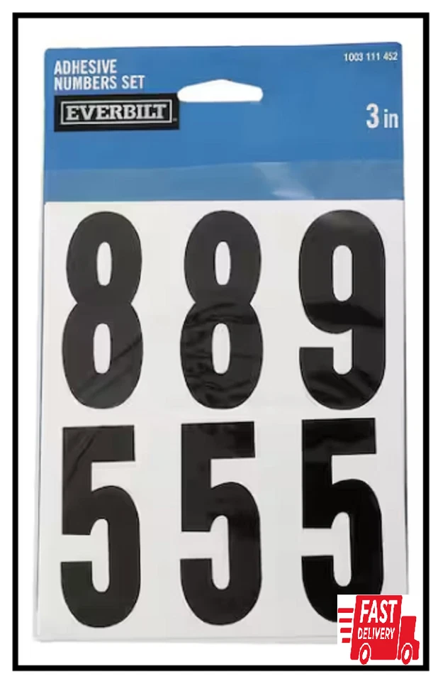 Everbilt 3 In. Self-adhesive Vinyl Number Set