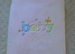 Carter's Pink Baby Blanket Yellow Butterfly Flowers Blue Green Security Lovey - Picture 1 of 10