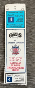 1987 National League Champion Game 4 Cardinals vs Giants Candlestick Ticket Stub - Picture 1 of 2