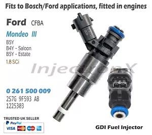 GDI Fuel Injector 0 261 500 009 2S7G9F593AB for Ford Mondeo III 1.8 CFBA engine - Picture 1 of 2