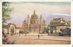 Postcard Austria Art St. Charles Church Vienna - Picture 1 of 2