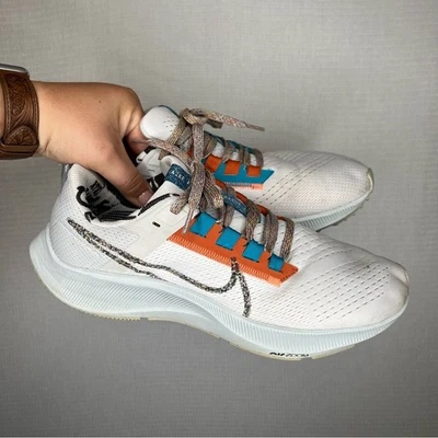 Nike | Air Zoom Pegasus 38 White and Blue Sneakers Size 10 - Image 1 of 4