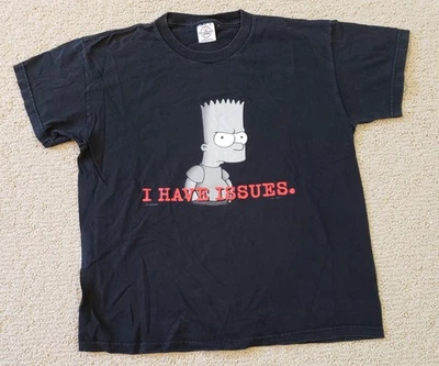Vtg Y2K Bart Simpson I have Issues 2002 T Shirt Youth XL - Image 1 of 4