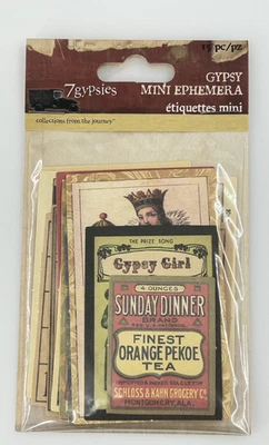 Seven Gypsies 7 Gitanos Gitanos Mini Efímeros Álbumes de Recortes Adornos Retirados Foto 1 de 2