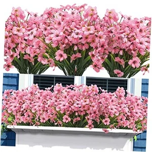 20 Bundles Artificial Flowers, Outdoor Indoor UV Resistant Fake Flowers No Pink - Picture 1 of 8