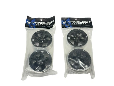 Rare Vanquish VPS07035 KMC XD775 Rockstar Black Anodized Set Of 4 NIP #15151 - Image 1 of 2