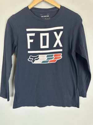 Camiseta gráfica Fox Racing Logo Juvenil Grande Manga Larga Motocross MX Dirt Bike Foto 1 de 4