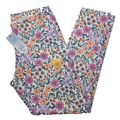 Cat And Jack Girls XXL 18 Floral Durable Knee Pull On Leggings New - Image 1 of 3