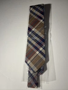 ✅Brooks Brothers Herren Krawatte Braun/Grau/Blau Geometrisches Muster Seide Neu - Bild 1 von 3
