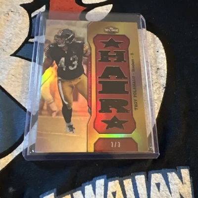 2011 Triple Threads Troy Polamalu Jersey Relic 3/3 HAIR  - Image 1 of 4