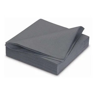 Serviette Farbe Grau 40x40 cm aus Airlaid - 50er Pack - Bild 1 von 4
