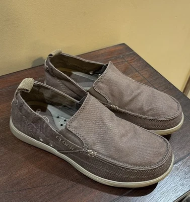CROCS WALU Sin cordones Para hombres Talla 8 Marrón Mocasines Cómodos Informales Zapatos para Barco 11270 BONITOS Foto 1 de 4