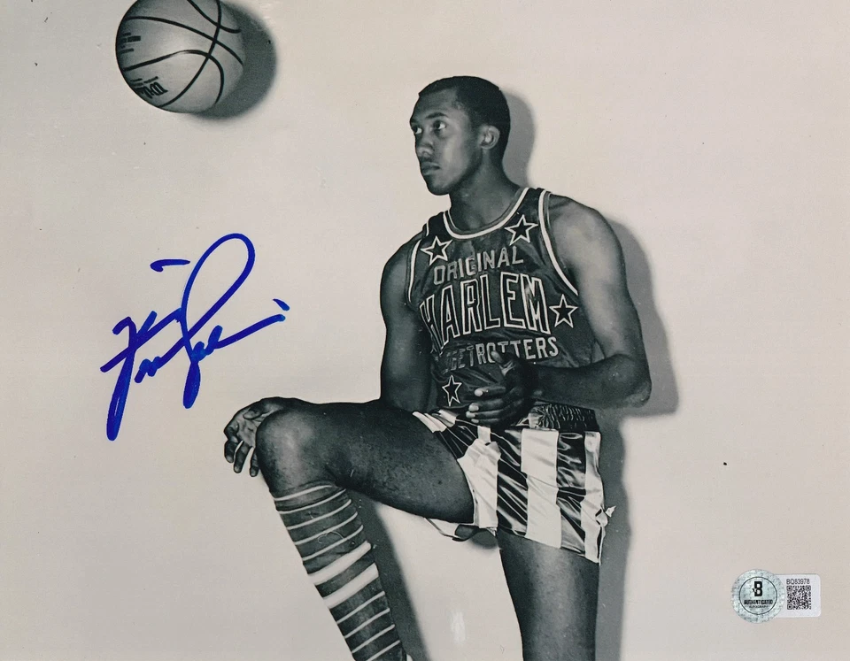 FERGIE JENKINS signed (HARLEM GLOBETROTTERS) basketball 8X10 BECKETT BQ83978 - Image 1 of 1