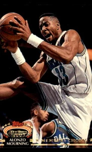 1992-93 Stadium Club #209 Alonzo Mourning Charlotte Hornets - Imagen 1 de 2