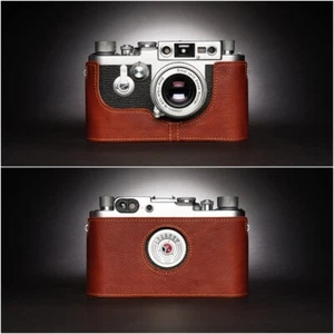 Borsa protettiva per fotocamera in vera pelle mezza custodia adatta per Leica IIIG IIIF IIID IIIC - Foto 1 di 32