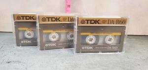3 vintage TDK DA-R60 DAT DAR60 Digital Audio Tapes tape cartridge read - Picture 1 of 5