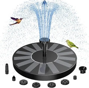 Solar Bird Bath Fountain Pump Outdoor Water Fountain for Hummingbirds Garden - Picture 1 of 3