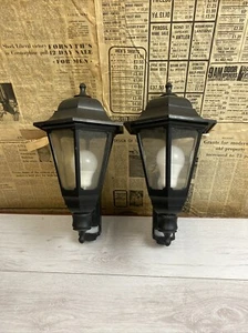 2x Outdoor Wall Light Victorian Garden Lantern PIR Not Working LED Outside - Picture 1 of 8