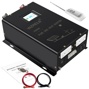 3500W Pure Sine Wave Inverter Split Phase 24V to 120V 240V Solar Home Car Remote - Picture 1 of 10