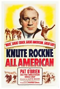 Knute Rockne All American 1940 - Sports Classic Movie Poster - Picture 1 of 6