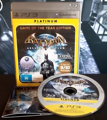 Batman: Arkham Asylum Game of the Year Ed PS3 Platinum Game [PAL CIB Complete] - Image 1 of 4