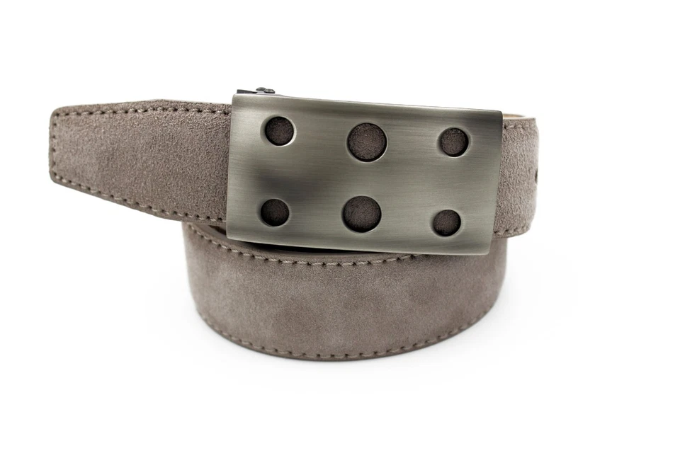 Marco Valentino Men's Taupe Suede Belt - Image 1 of 1