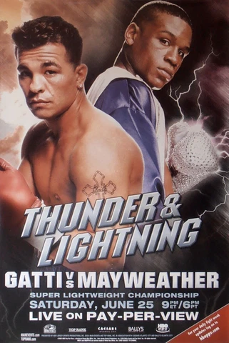Original Vintage Floyd Mayweather vs. Arturo Gatti Boxing Fight Poster Cover