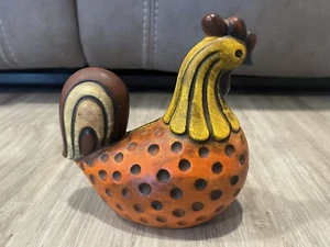 Handbemaltes Keramik Huhn 5 1/2" Küche Hahn Bauernhaus Landhaus Dekor - Bild 1 von 7