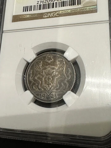 Poland 1923 1 Gulden NGC AU55 Silver Cover