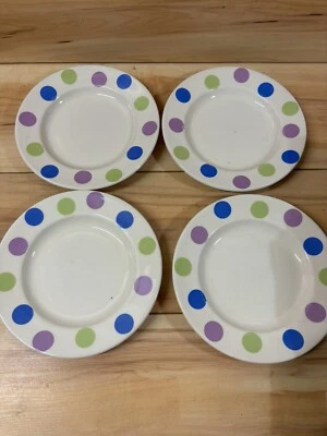 Arthur Wood pastel spotty coloured side plates 8" dia sh42 - Image 1 of 4