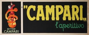 CAPPIELLO - CAMPARI APERITIVO RARA BANDERA PARA AUTOBÚS - 1921 - Imagen 1 de 1