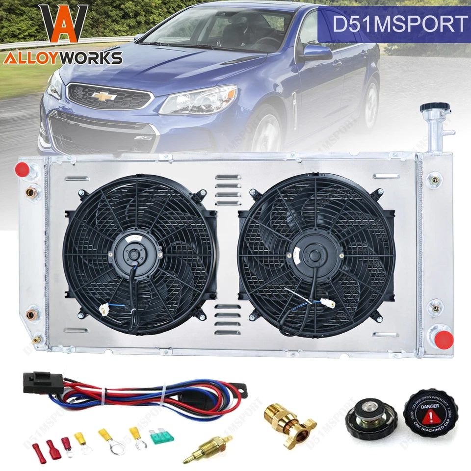 3 Row Radiator Shroud Fan Fit 2004-2016 Chevrolet Express GMC Savana 2500 3500 - Image 1 of 4