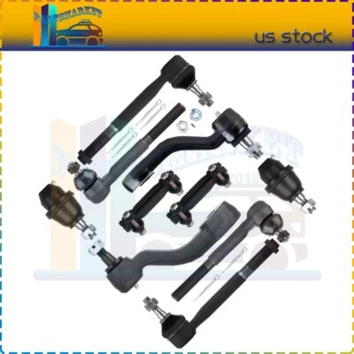 For 1995-2000 Chevrolet K2500 Set Of 10 Front Tie Rods End Ball Joint Suspension Foto 1 de 4