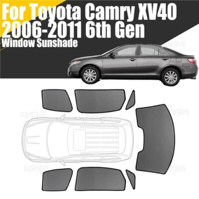 Magnetic Window Sunshade For Toyota Camry 2006-11 Mesh Windshield Frame Curtain - Imagem 1 de 4