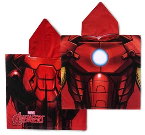 BOYS GIRLS KIDS HOODED PONCHO IRON MAN AVENGERS - Picture 1 of 6