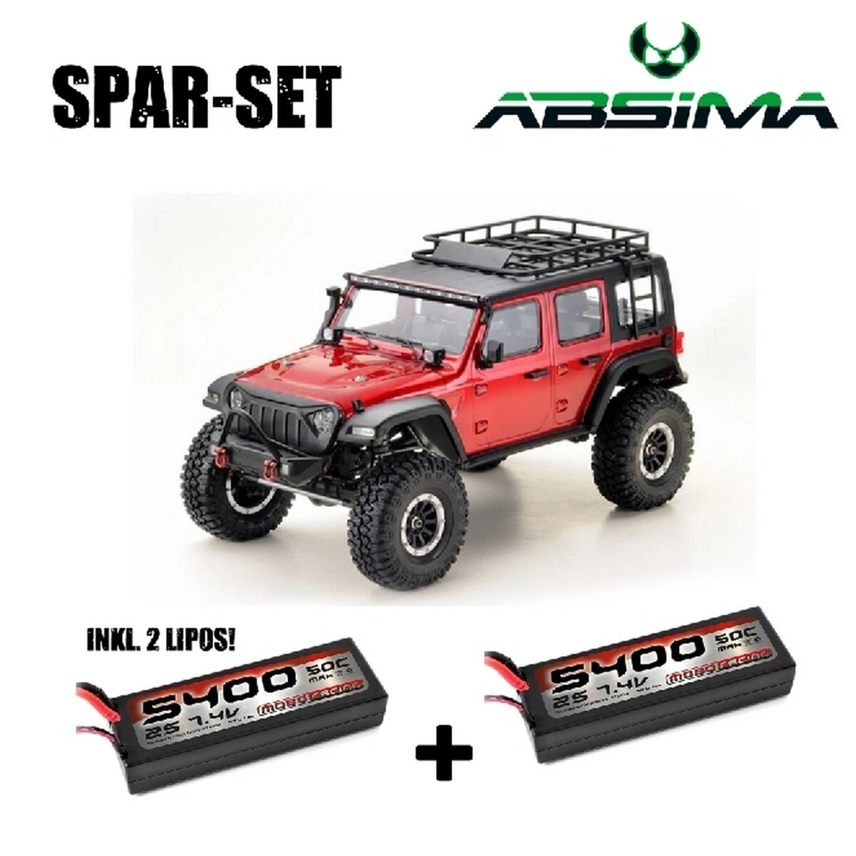 Absima SHERPA-PRO Crawler CR3.4 1:10 EP Metallic Rot 4WD RTR 2,4GHz - Spar Set 3 - Bild 1 von 1