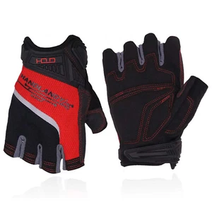 HANDLANDY Guanti da Lavoro Senza Dita Uomo Mezze Dita Guanto da Lavoro Grip Uwrist Glove - Foto 1 di 7
