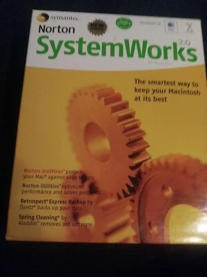 Norton 2002 System Works 2.0 Mac 05 Symantec Sealed CD NIB Vintage Computer - Image 1 of 3