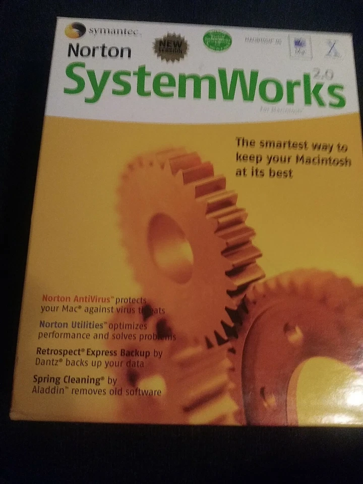 Norton 2002 System Works 2.0 Mac 05 Symantec Sealed CD NIB Vintage Computer - Image 1 of 3