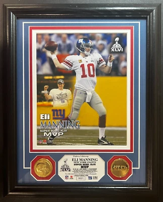 2012 SB XLVI Limited Edt Eli Manning MVP Framed Photo w/COA 13x16 NY Giants NFL! - Image 1 of 2