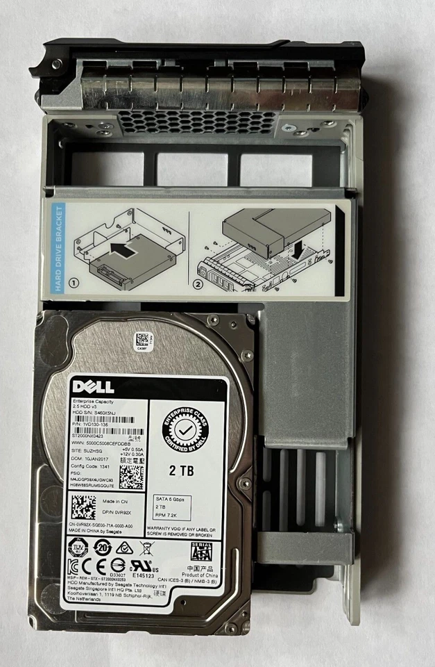 VR92X DELL SEAGATE ST2000NX0423 2TB 6G 7.2K HD 3.5'' SATA  0VR92X DELL R720 R730 - Image 1 of 1